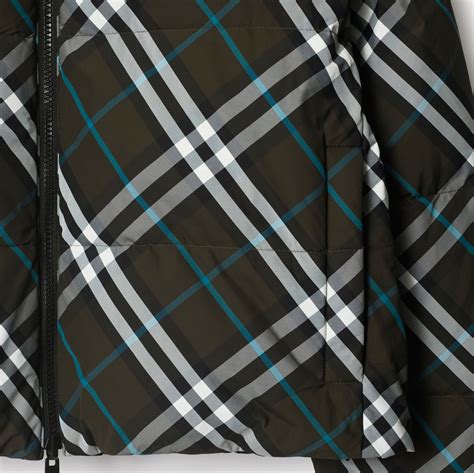 burberry brit reversible jacket|reversible check nylon puffer jacket.